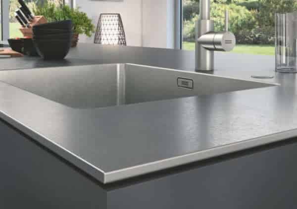 Franke Edelstahl Arbeitsplatte Cross finish
