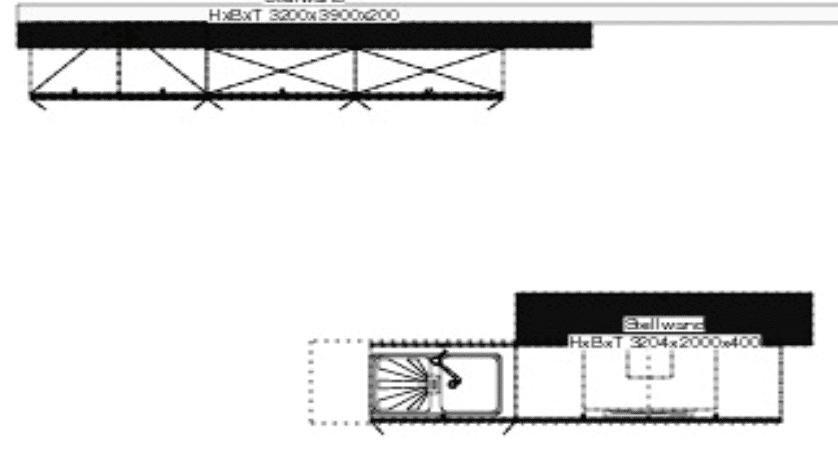 Häcker moderne Küche schwarz Grundriss