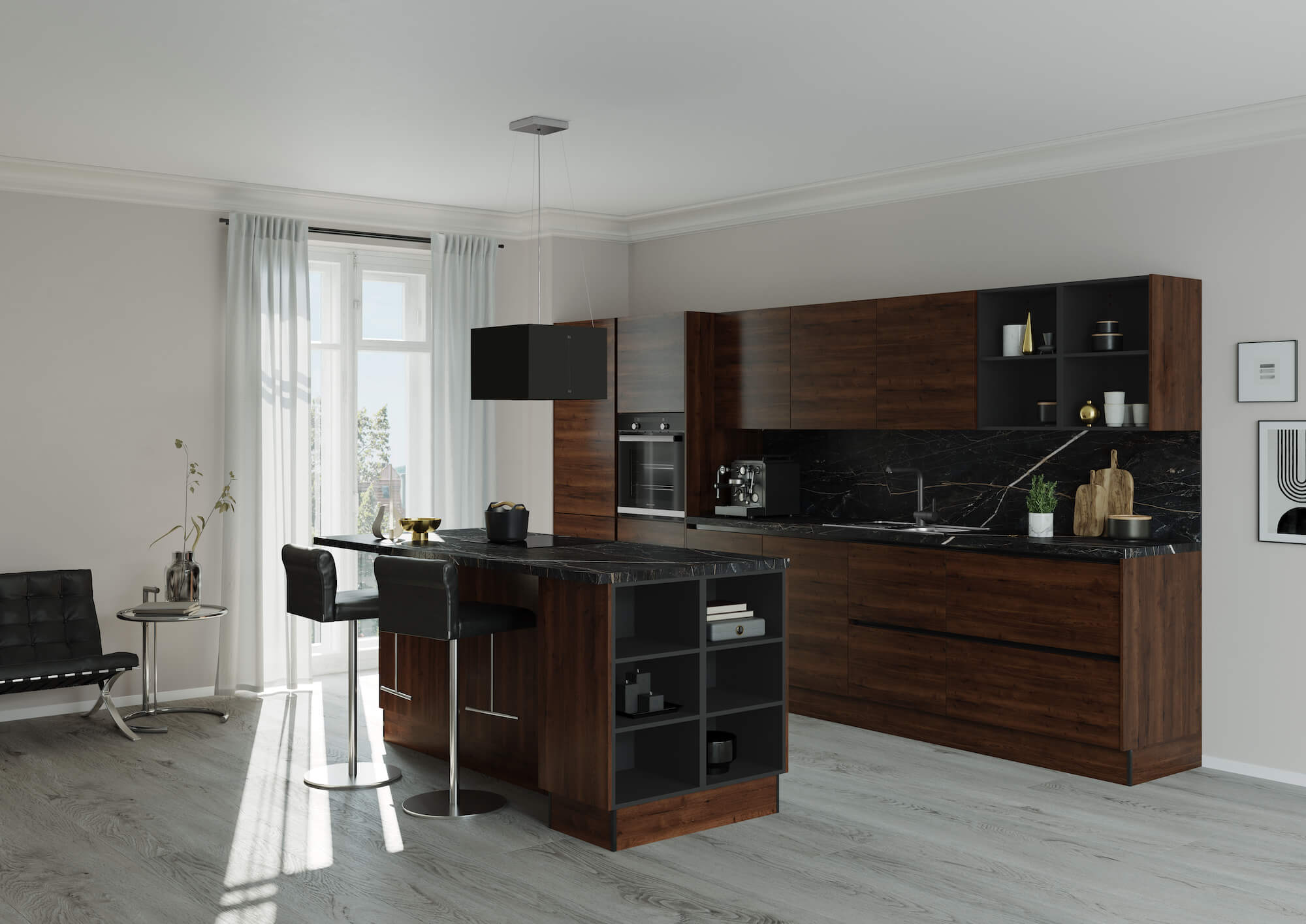 Häcker Design Inselküche Vancouver Alteiche Häcker Design Inselküche Vancouver Alteiche