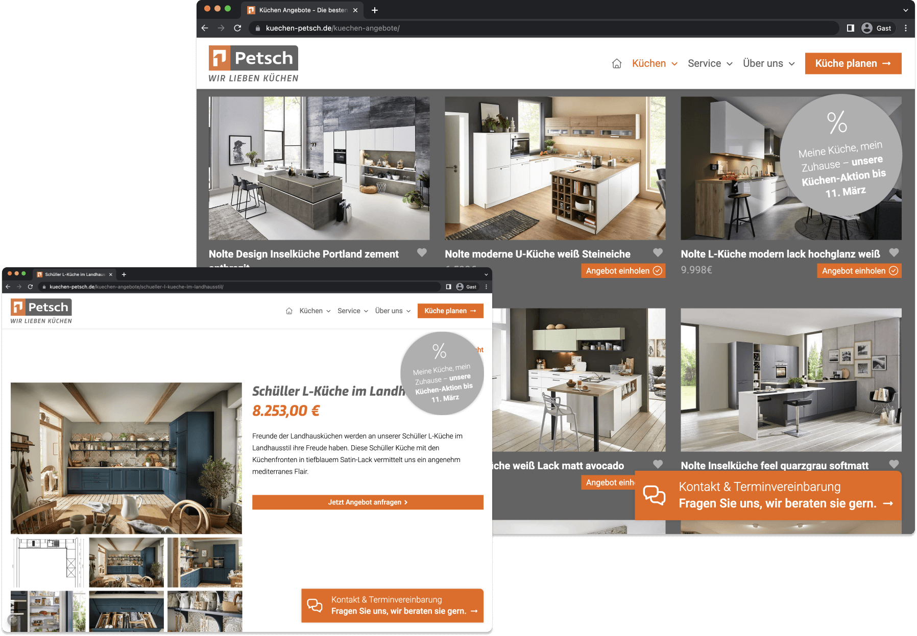 Küchen Petsch Website Küchenangebote