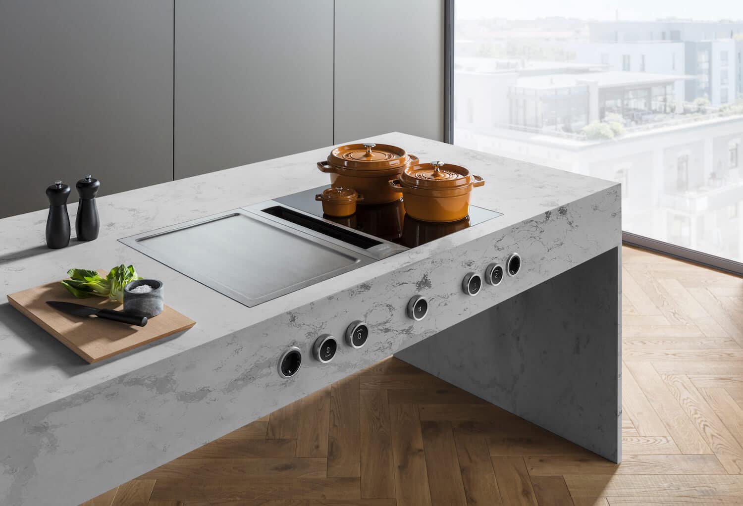 BORA Professional 3.0 Induktionskochfeld mit Teppan Yaki Grill BORA Professional 3.0 Induktionskochfeld mit Teppan Yaki Grill
