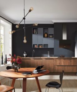 Häcker moderne Küchenzeile graphit Holz
