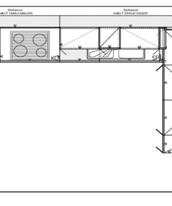 Häcker moderne L Küche grifflos Grundriss