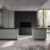 Häcker Design Inselküche Eukalyptus-Schwarz