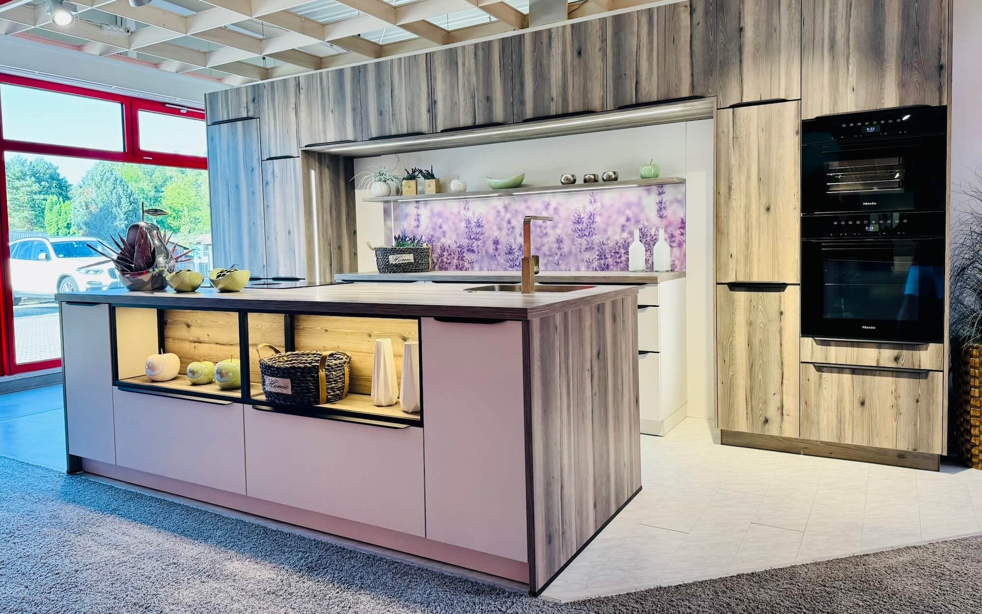 Schüller Moderne Inselküche Virginia Eiche Nachbildung