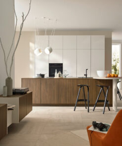 Nolte Designküche mit Insel Walnuss Havanna