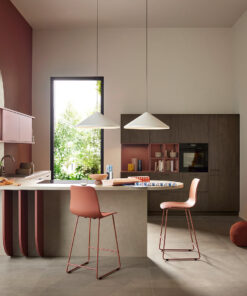 Nolte Moderne L-Küche Hennarot softmatt