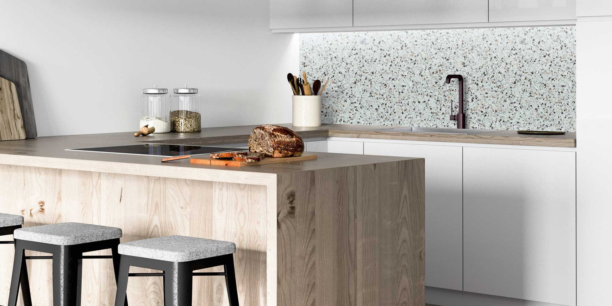 Hollweg Schichtstoff Arbeitsplatte Holzoptik