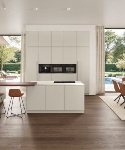 Nobilia Designküche mit Insel Weiß