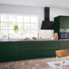 Schüller Küchenzeile Moderner Stil Dunkelgrün