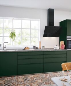 Schüller Küchenzeile Moderner Stil Dunkelgrün