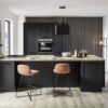 Nobilia Landhaus Inselküche nordic-schwarz perfect-matt