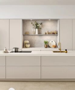 Nobilia Design Inselküche Sand mit Rahmenfront